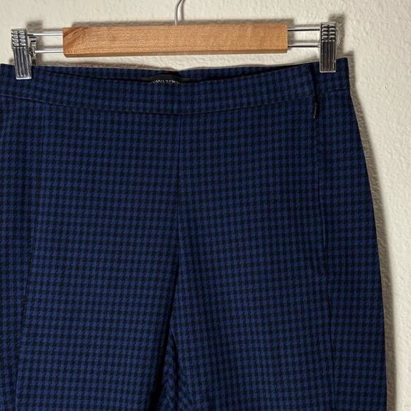 Banana Republic Devon Houndstooth Pants Woman's size 2 Navy Blue and Black - Picture 9 of 16